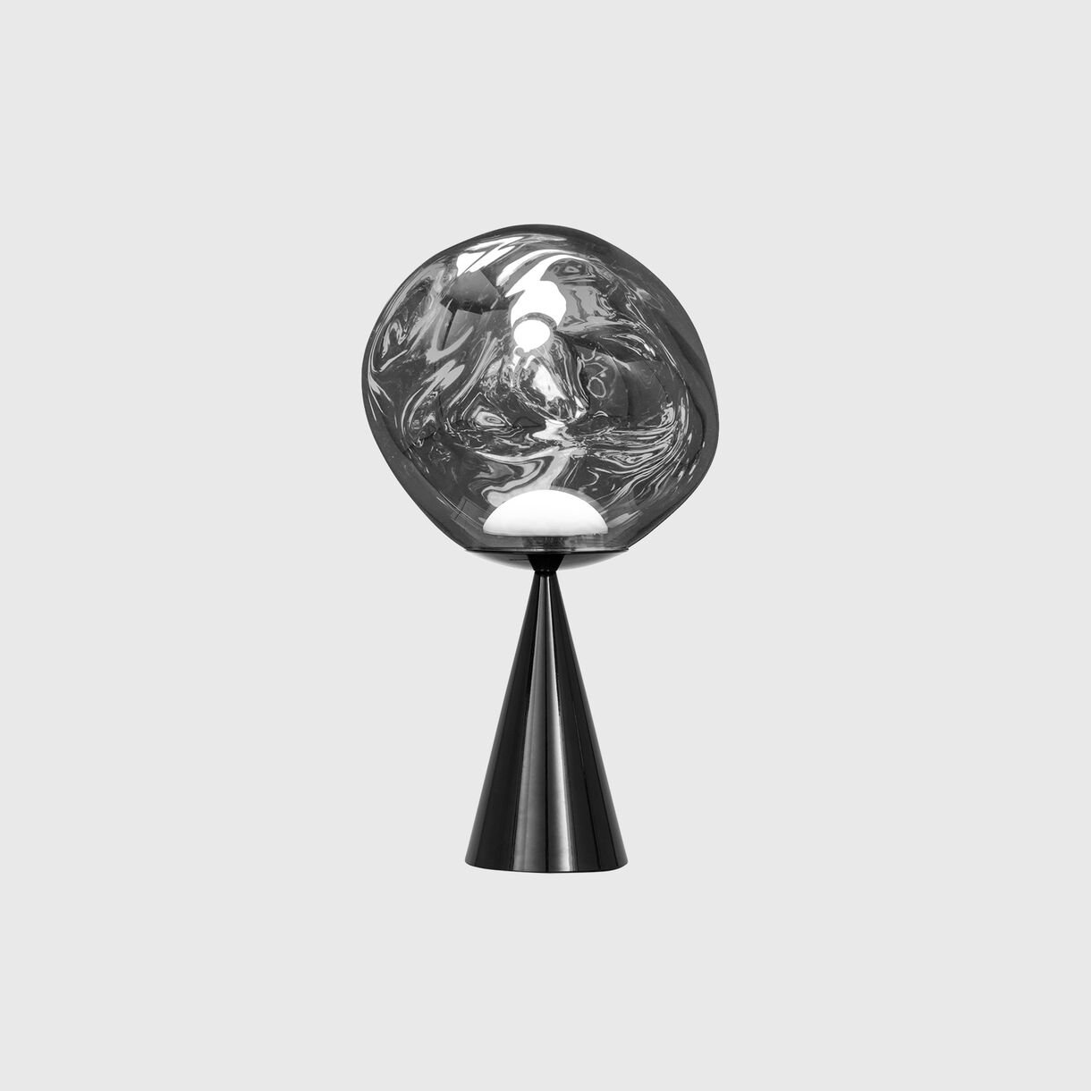 Melt Cone Fat Table Lamp, Chrome